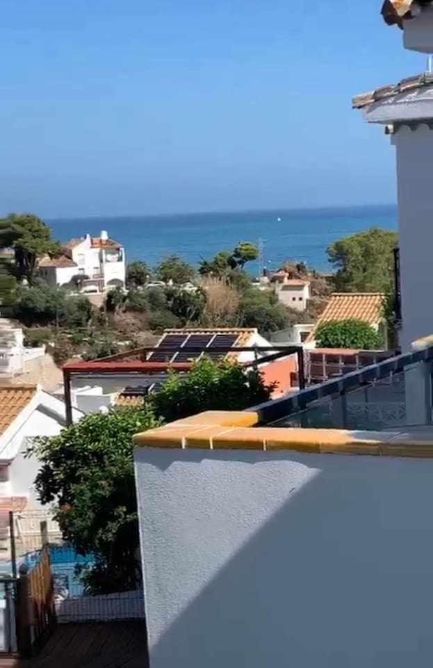 La Villa Escondida 1 Precioso Estudio Vista Al Mar Malaga Bagian luar foto